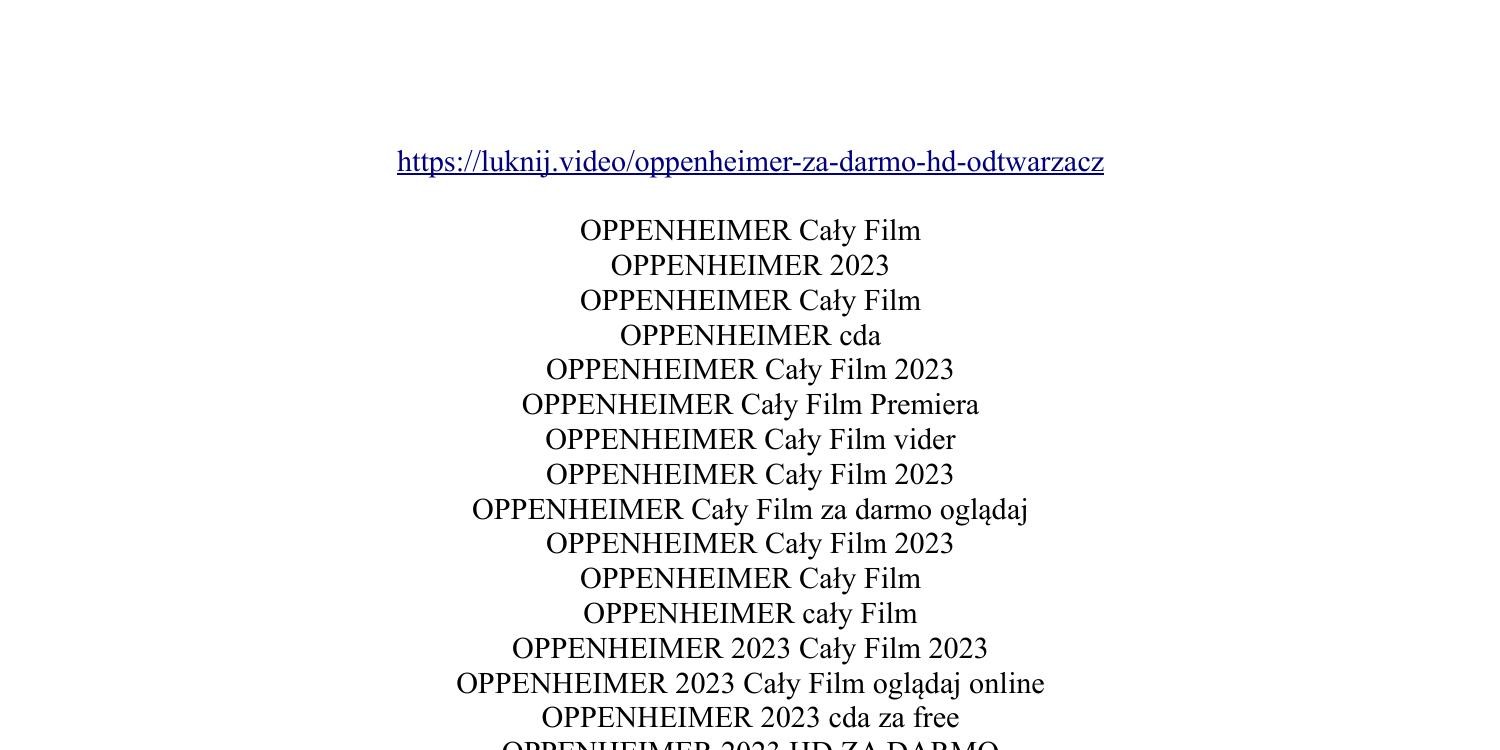 OPPENHEIMER 2023 Cały Film oglądaj online.pdf | DocDroid