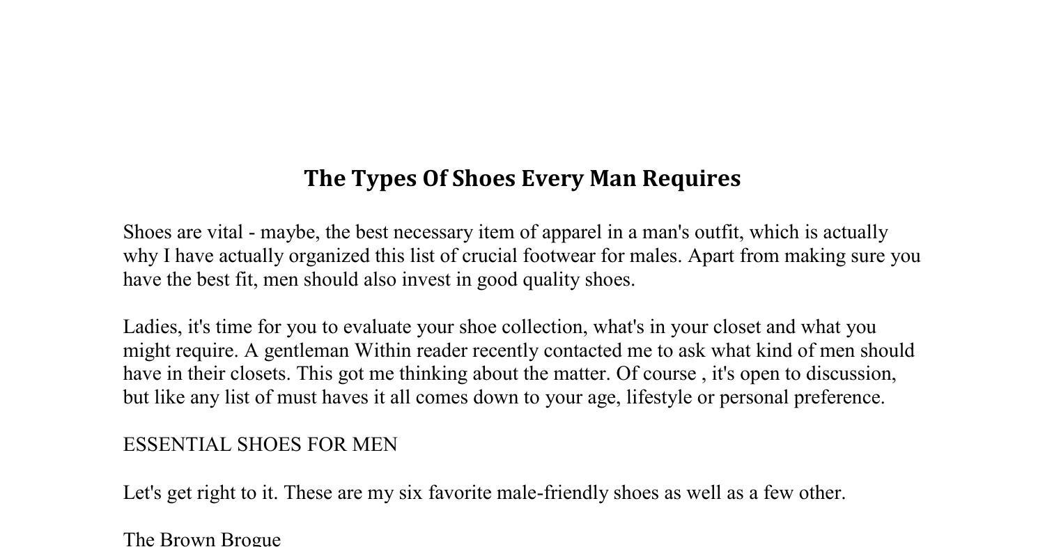 the-types-of-shoes-every-man-requires-pdf-docdroid