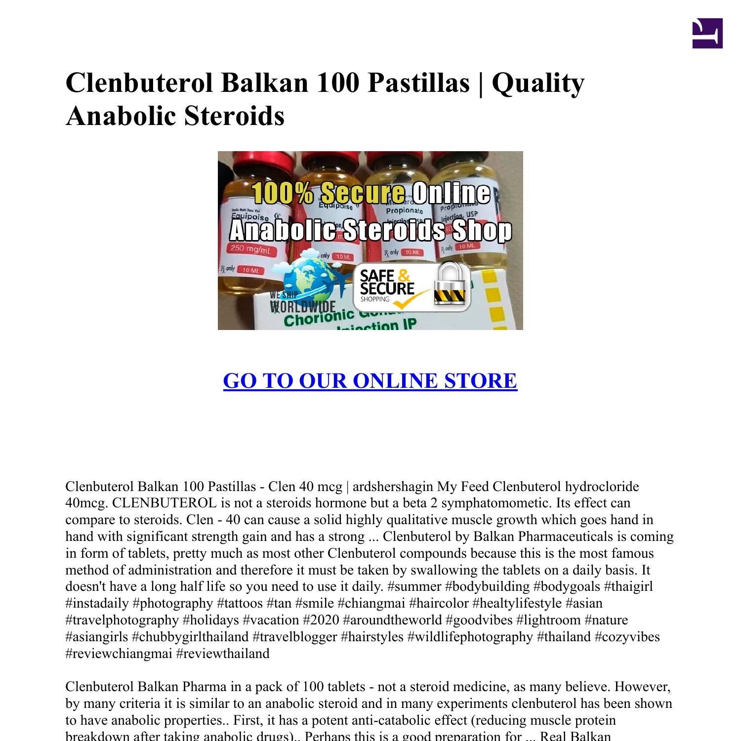 Clenbuterol Balkan 100 Pastillas Quality Anabolic Steroids.pdf | DocDroid