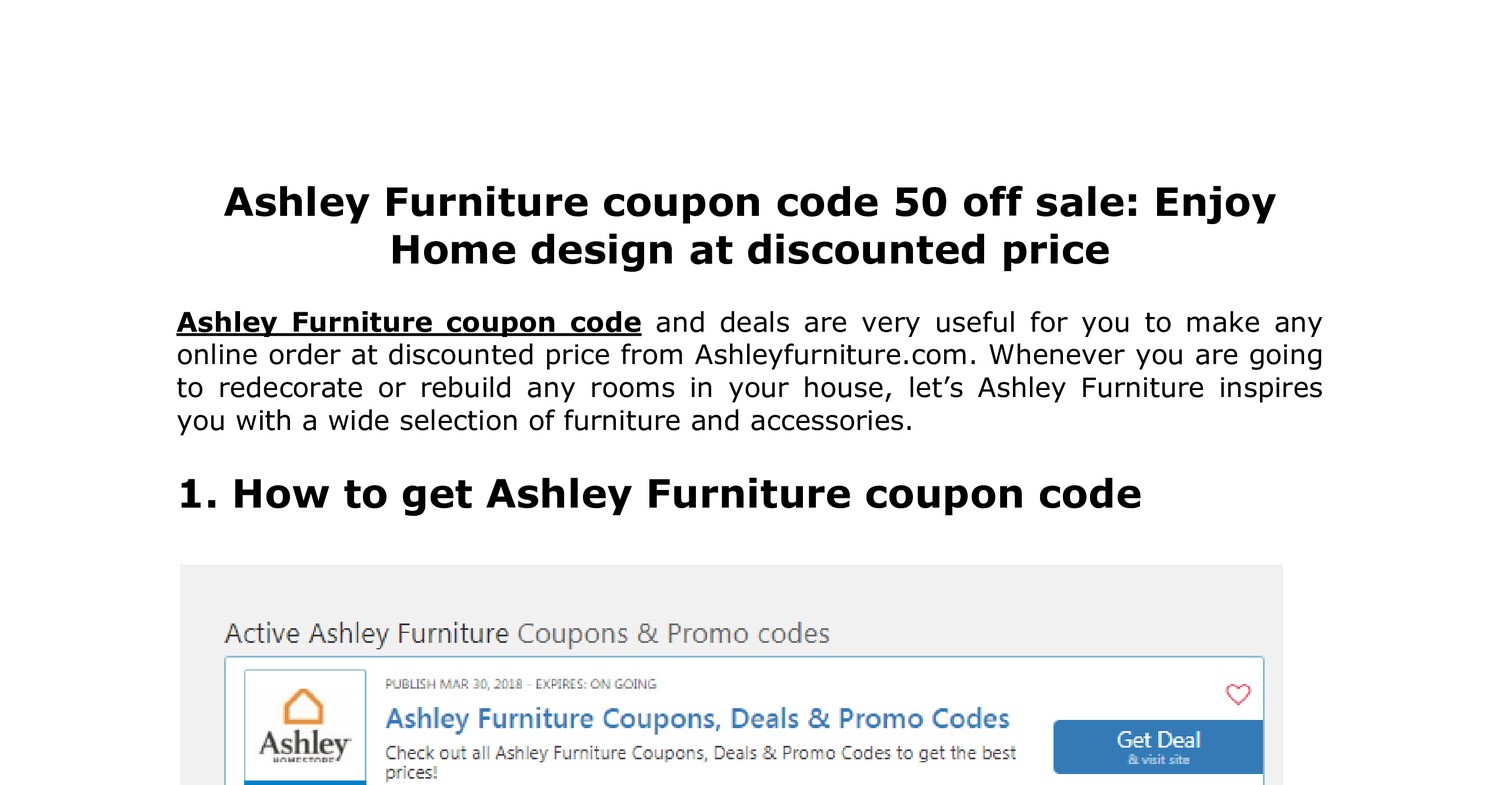 Ashley Furniture coupon code 50 off sale.docx DocDroid