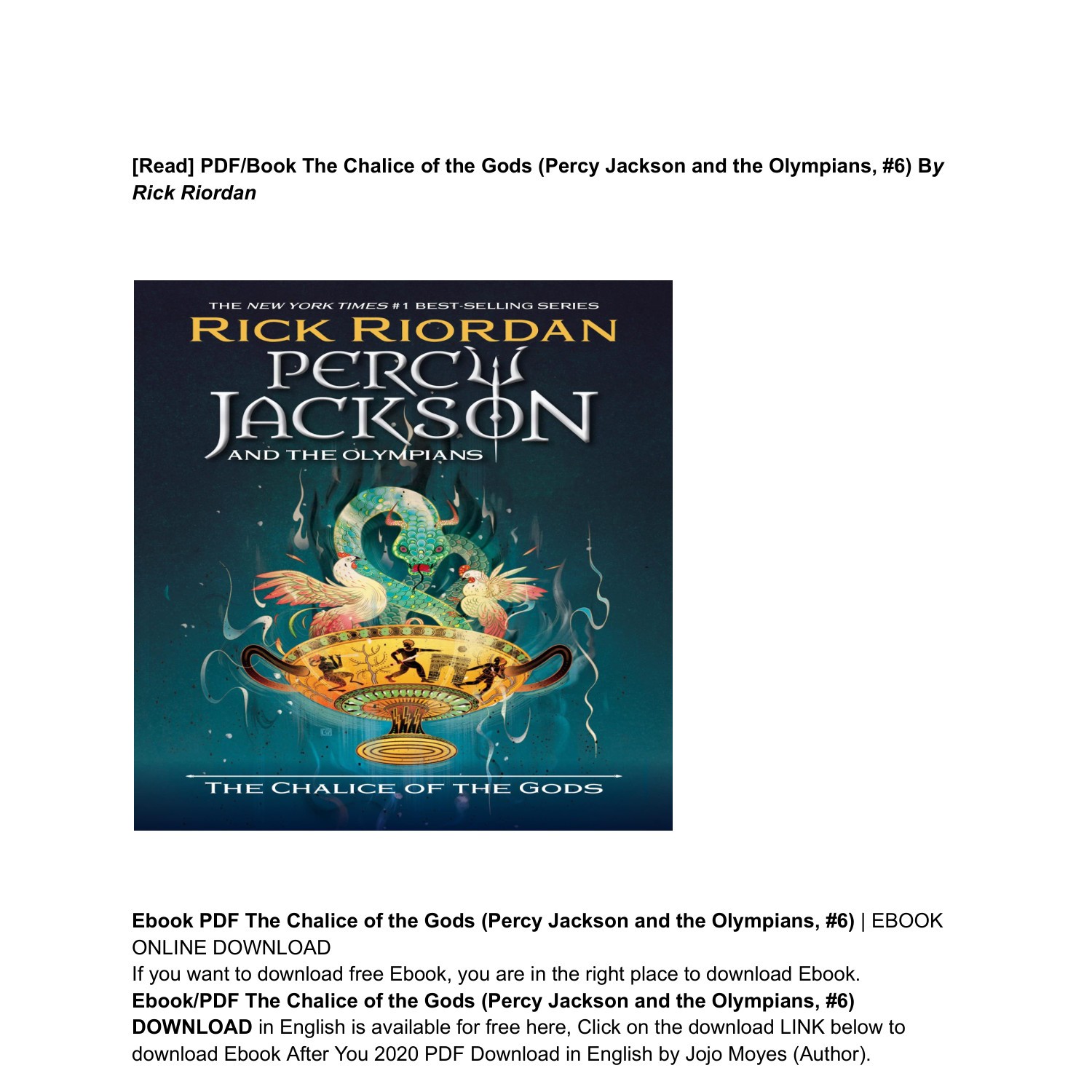 [download] Pdf The Chalice Of The Gods Percy Jackson And The Olympians