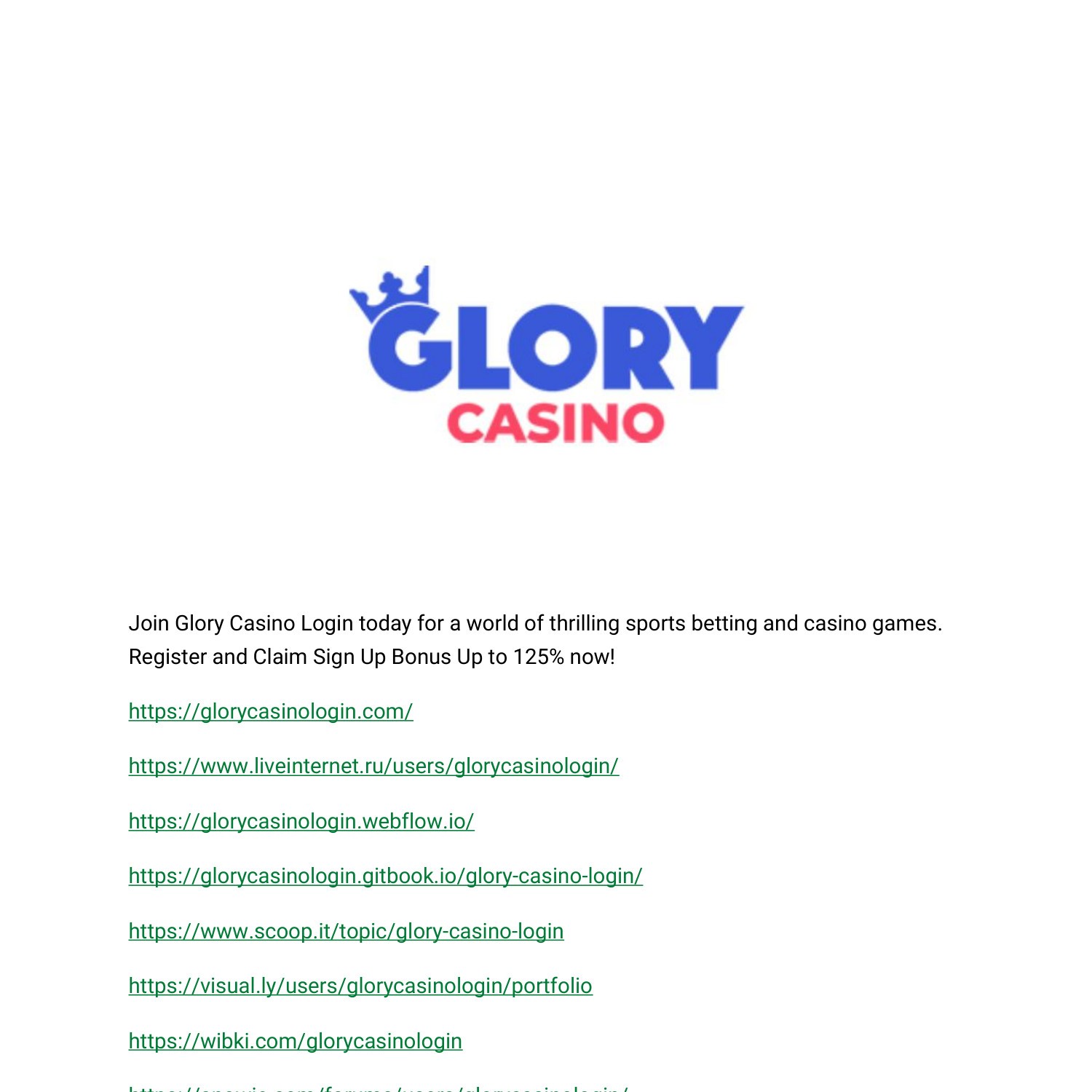 A Simple Plan For Glory Casino: Siz uchun mukammal tikish platformasi