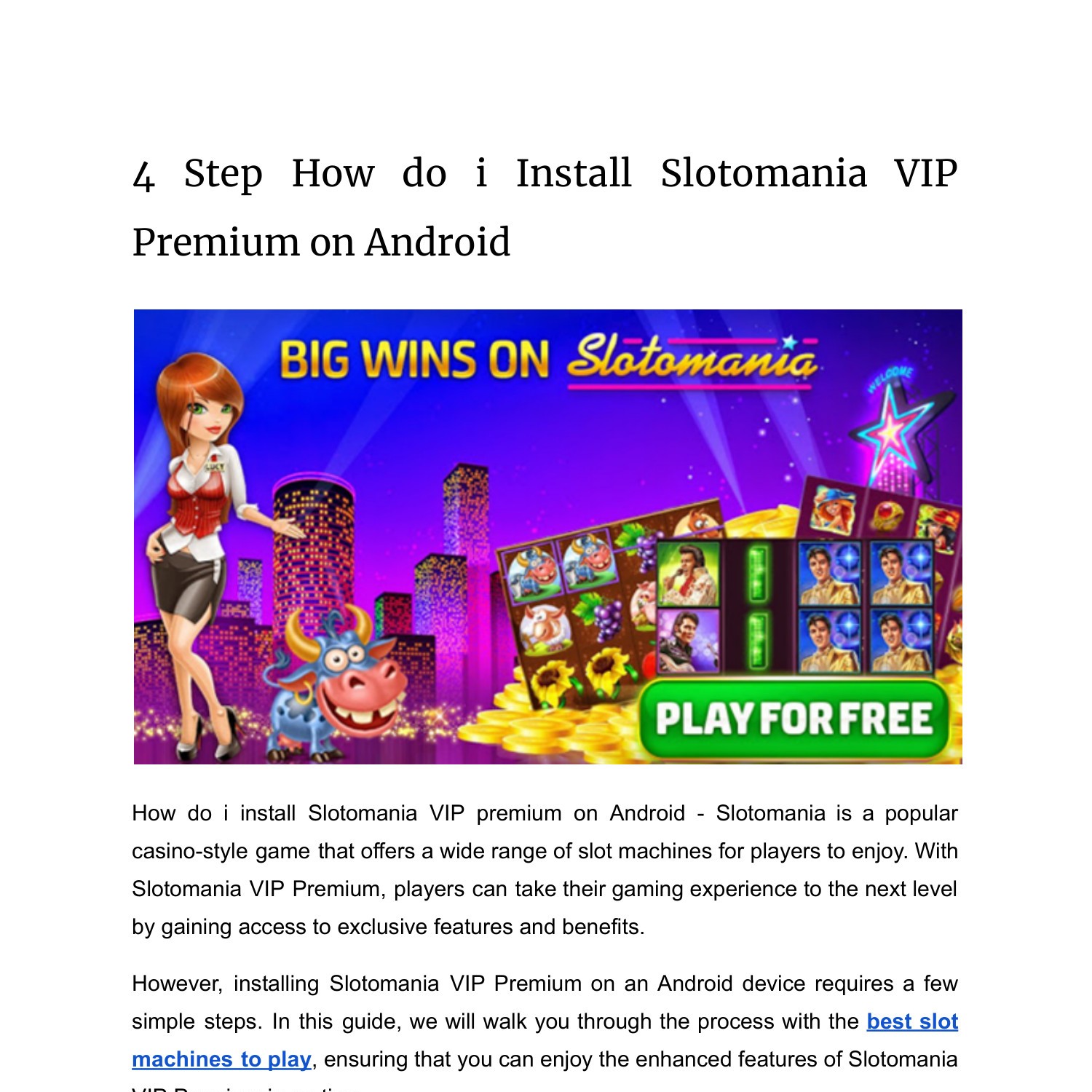 4 Step How do i Install Slotomania VIP Premium on Android.pdf | DocDroid