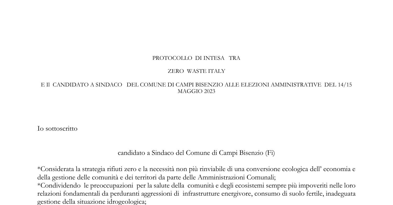 CAMPI B. Protocollo Di Intesa Rifiuti Zero.pdf | DocDroid