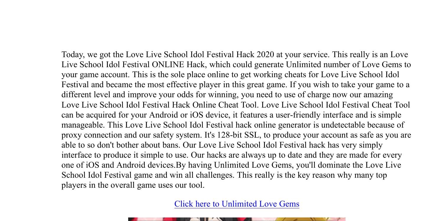love live school idol festival hack