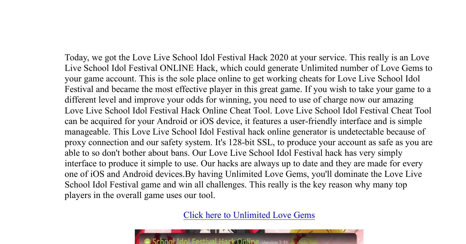 love live school idol festival love gems