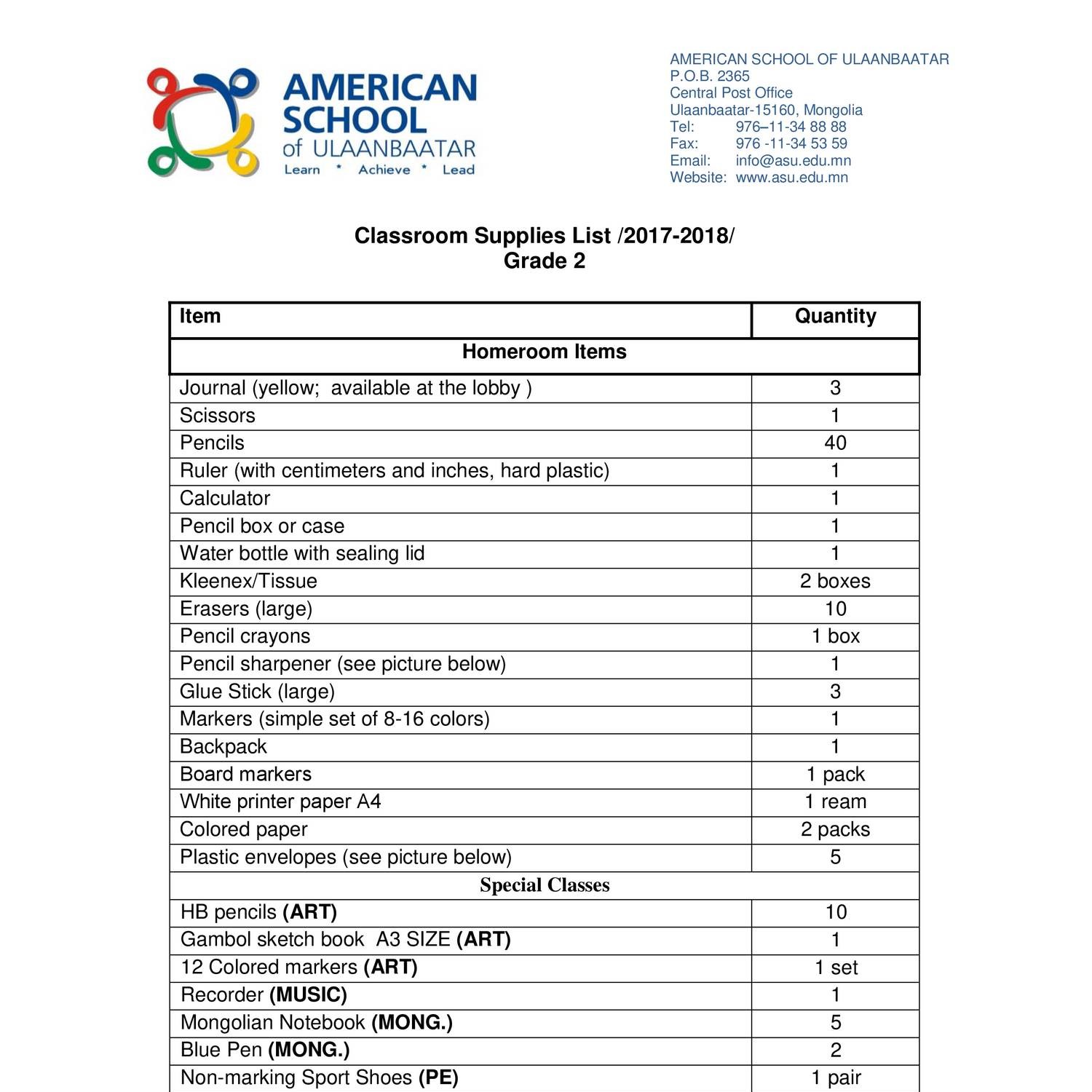 G2 Classroom Supplies List 20172018.pdf DocDroid