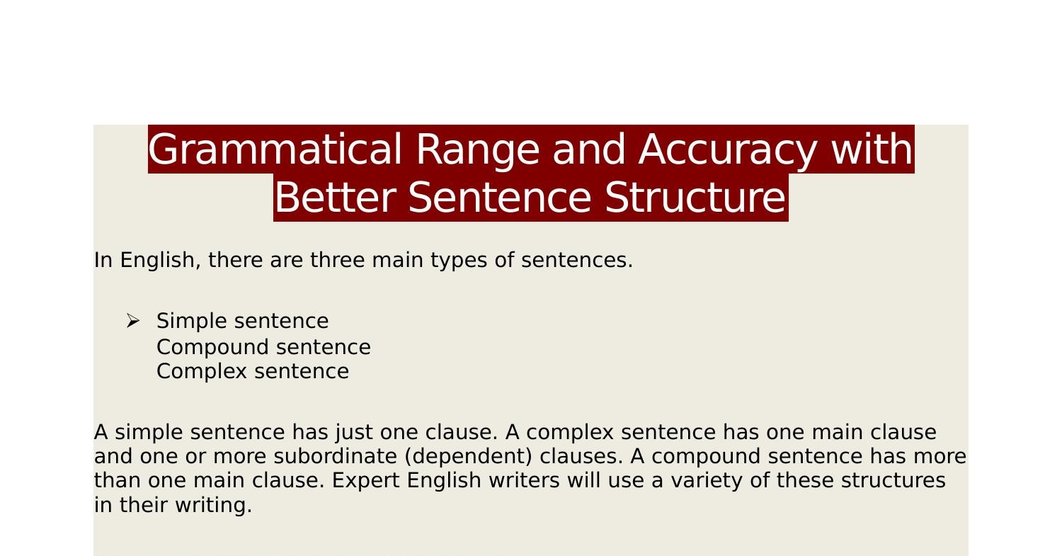 Grammatical Range And Accuracywith Better Sentence Structure pdf DocDroid