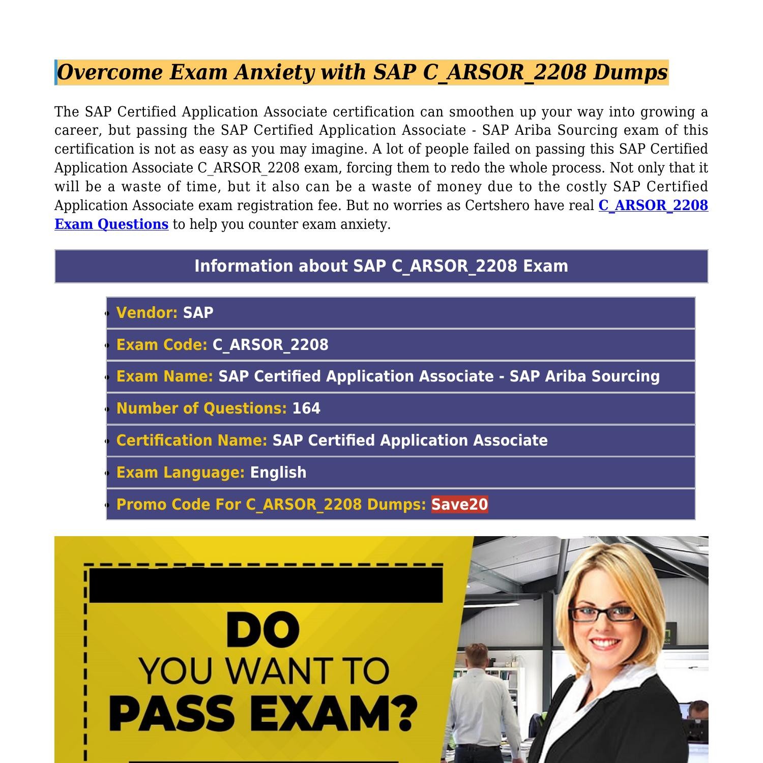 SAP C_ARSOR_2208 Dumps - 100% Success Guaranteed.pdf | DocDroid