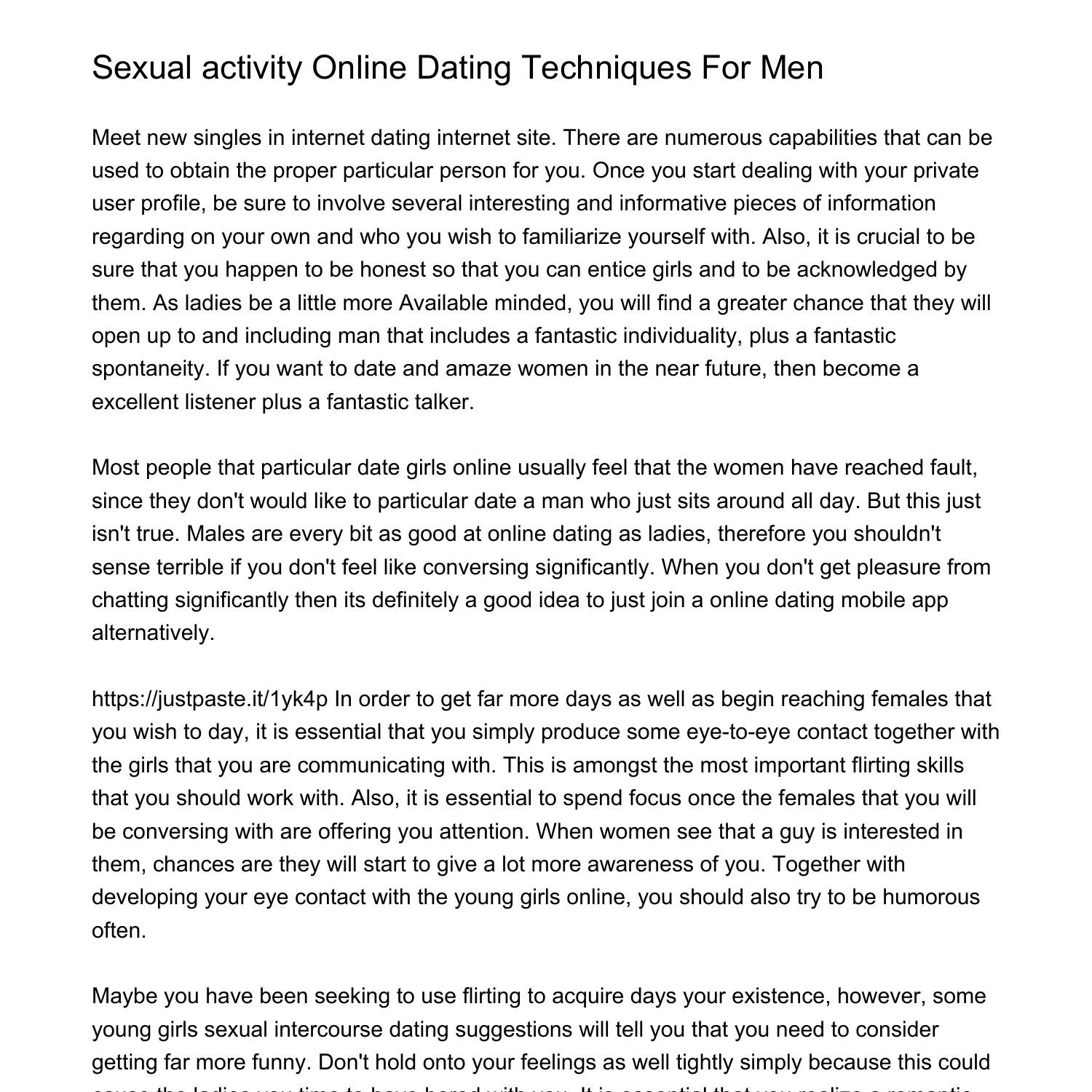 Sex Dating Online Techniques For Guyspkpss Pdf Pdf Docdroid