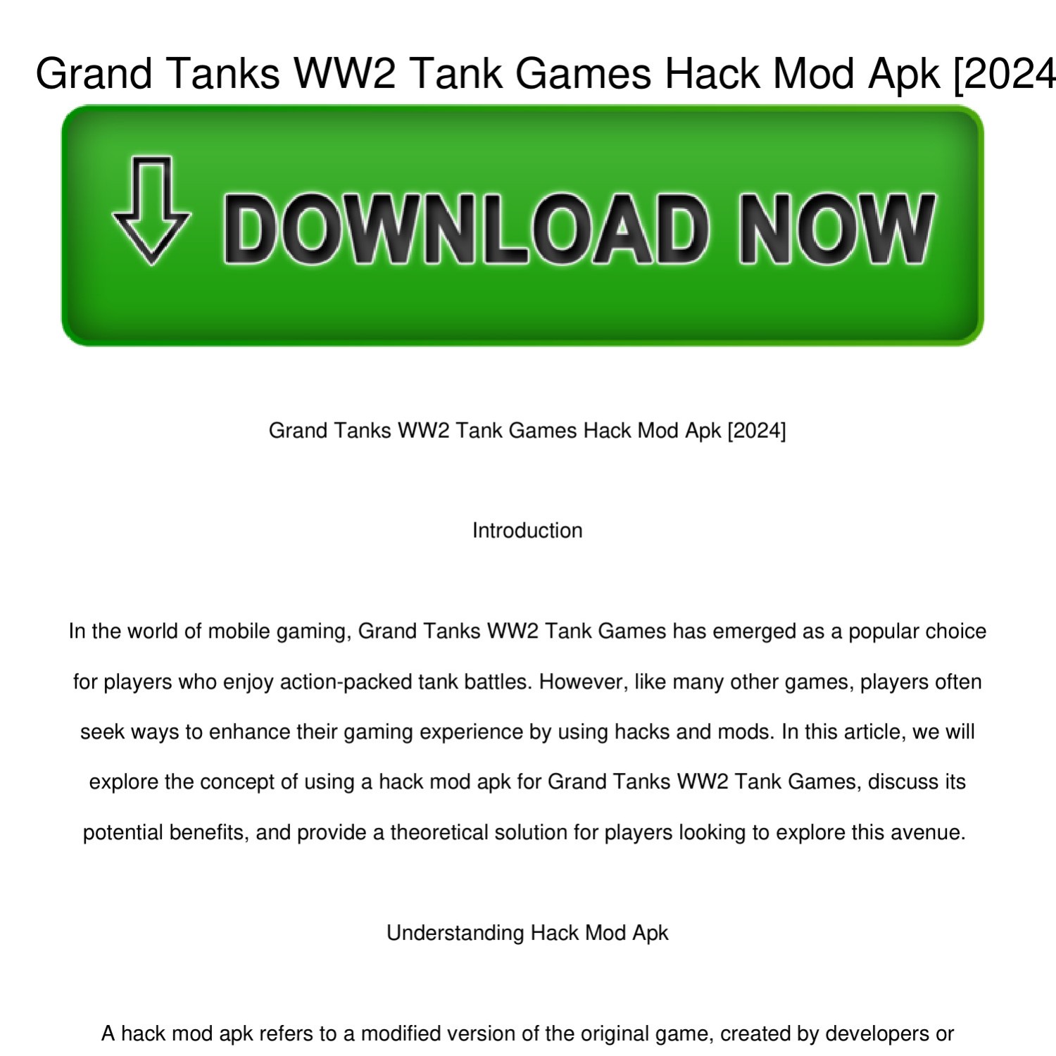 Grand-Tanks-WW2-Tank-Games-Hack-Mod-Apk-[2024].pdf | DocDroid