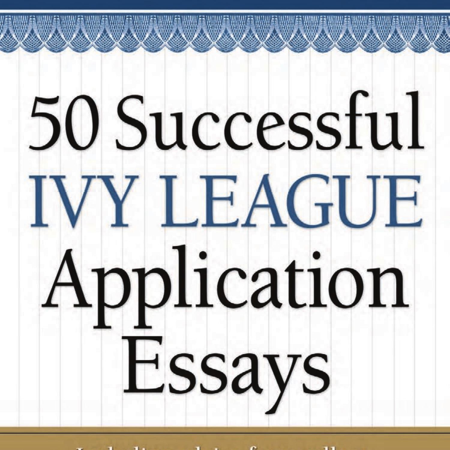 ivy league college essay topics