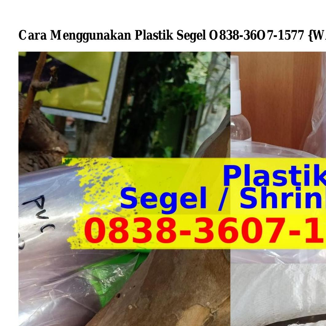 Cara Menggunakan Plastik Segelpdf Docdroid 5279