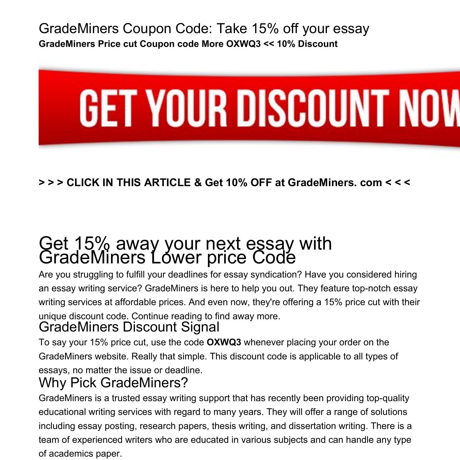 wise essay discount code