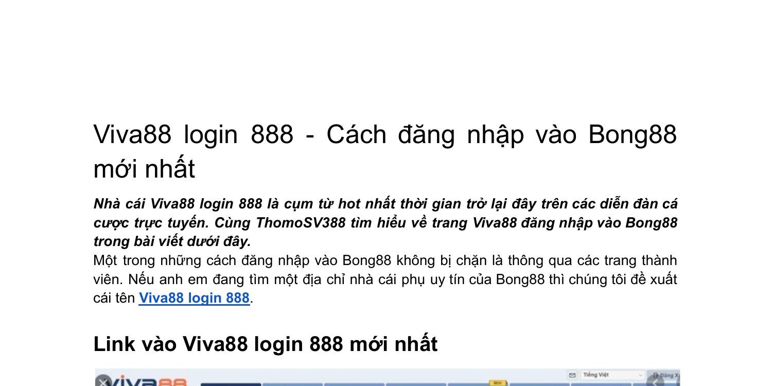 Hướng Dẫn Chi Tiết Toàn Diện -  Bong88 Login An Toàn