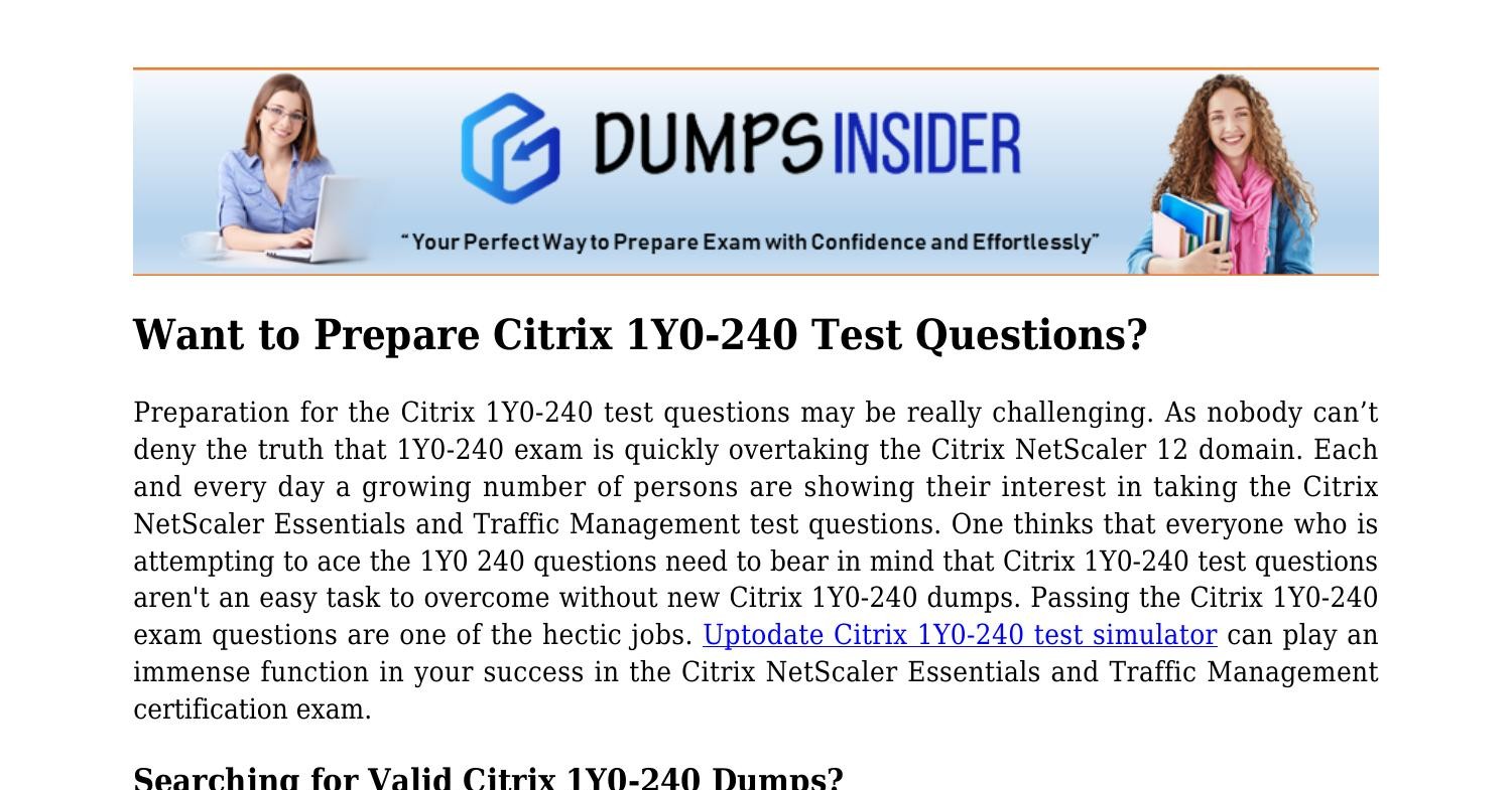 1Y0-440 Valid Test Question