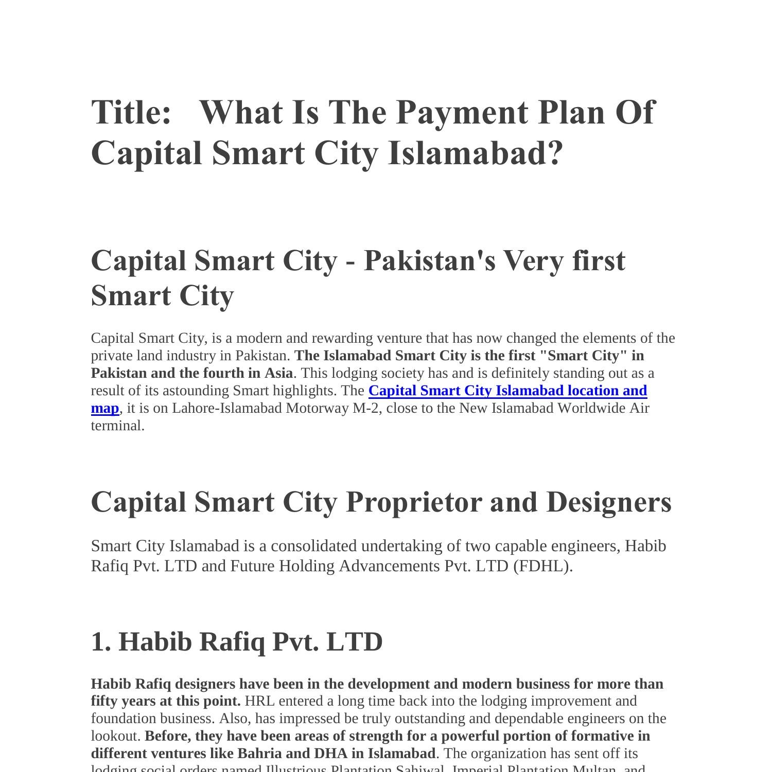 what-is-the-payment-plan-of-capital-smart-city-islamabad-pdf-docdroid