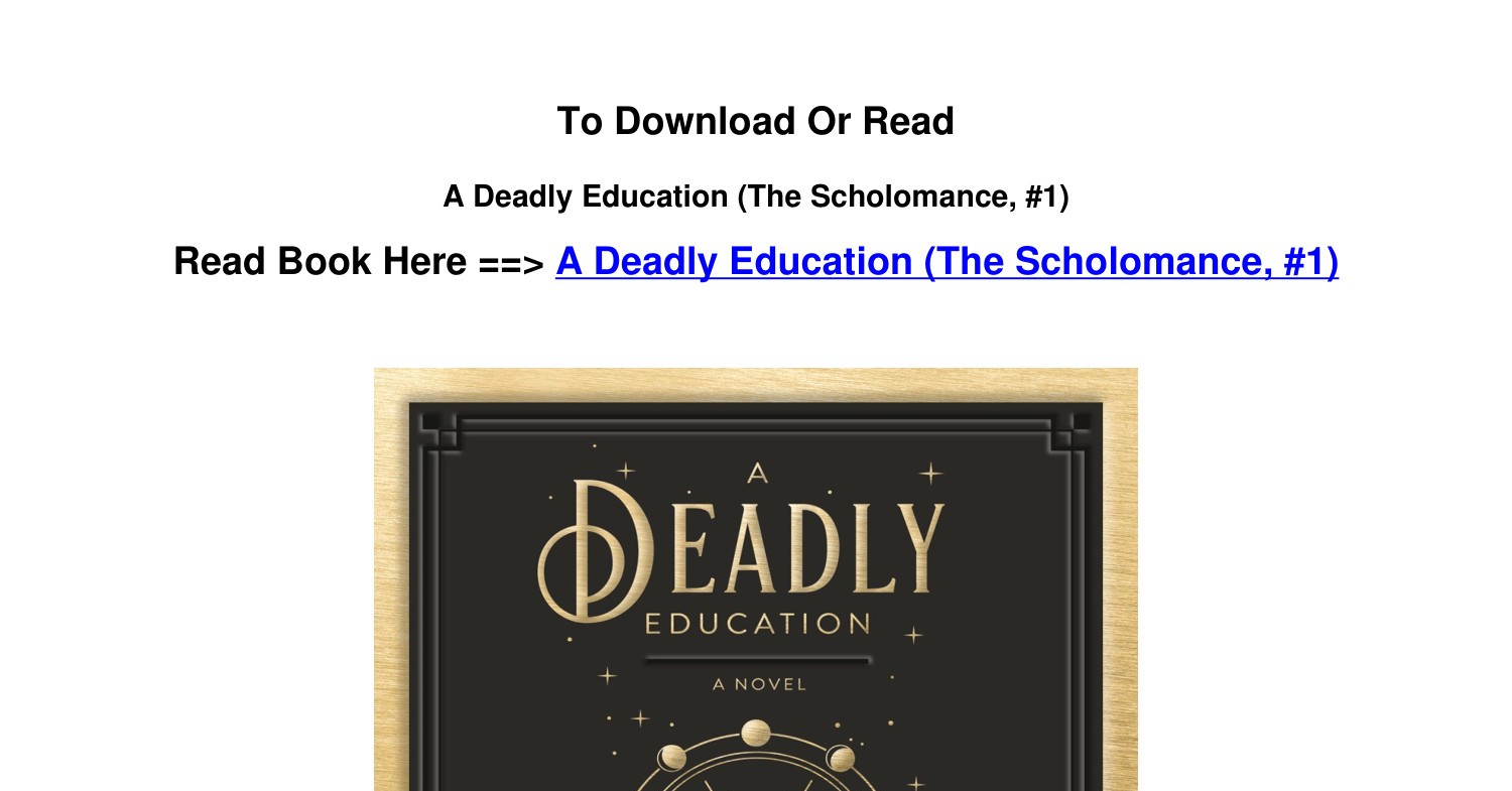 A Deadly Education: A Novel (The Scholomance): Novik, Naomi: 9780593128480:  : Books