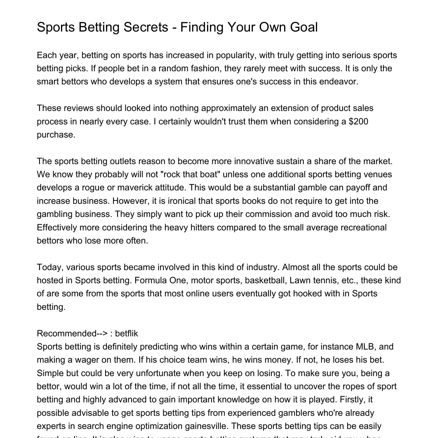 sports-betting-secrets-finding-your-own-goaljcpro-pdf-pdf-docdroid