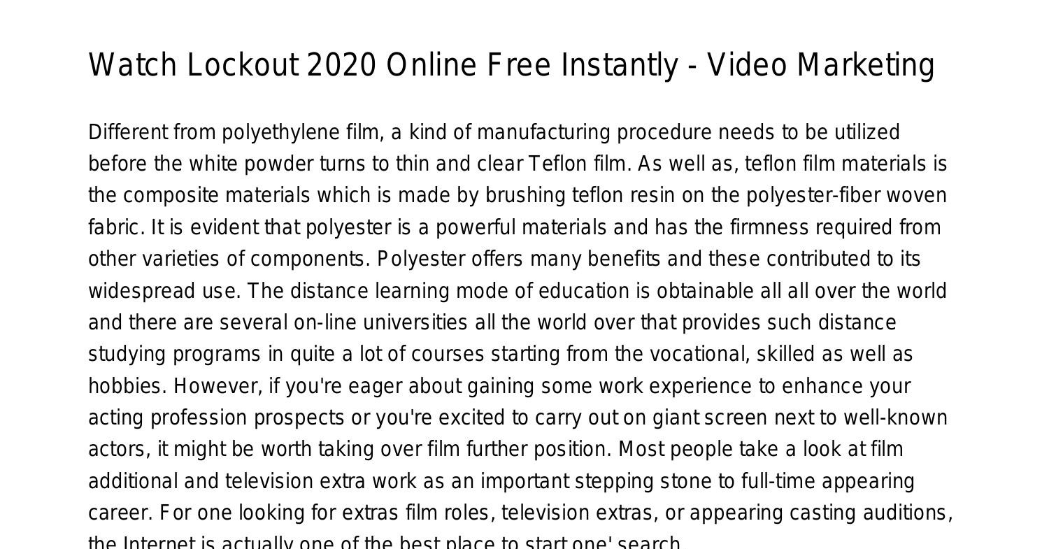 Watch Lockout 2020 Online Free Instantly Video Marketingsxhjy.pdf.pdf