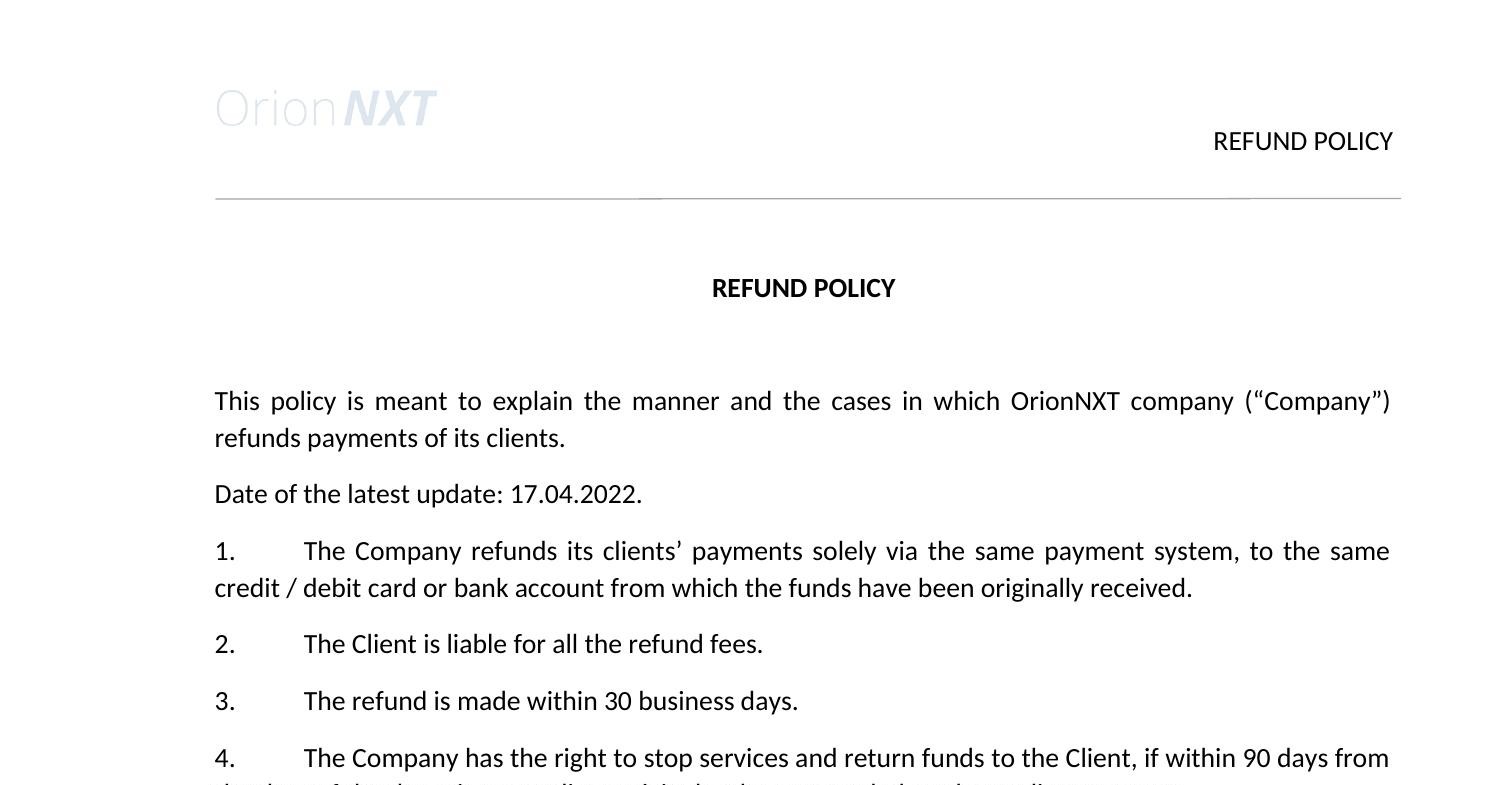 Refund Policy pdf DocDroid