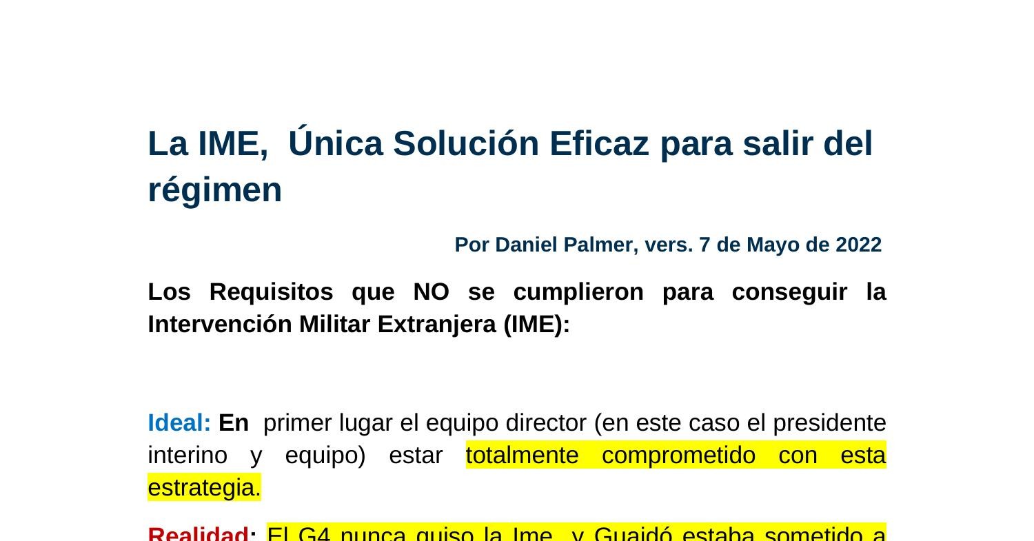 La Ime única Solución Eficaz Para Salir Del Régimen Docx Docdroid