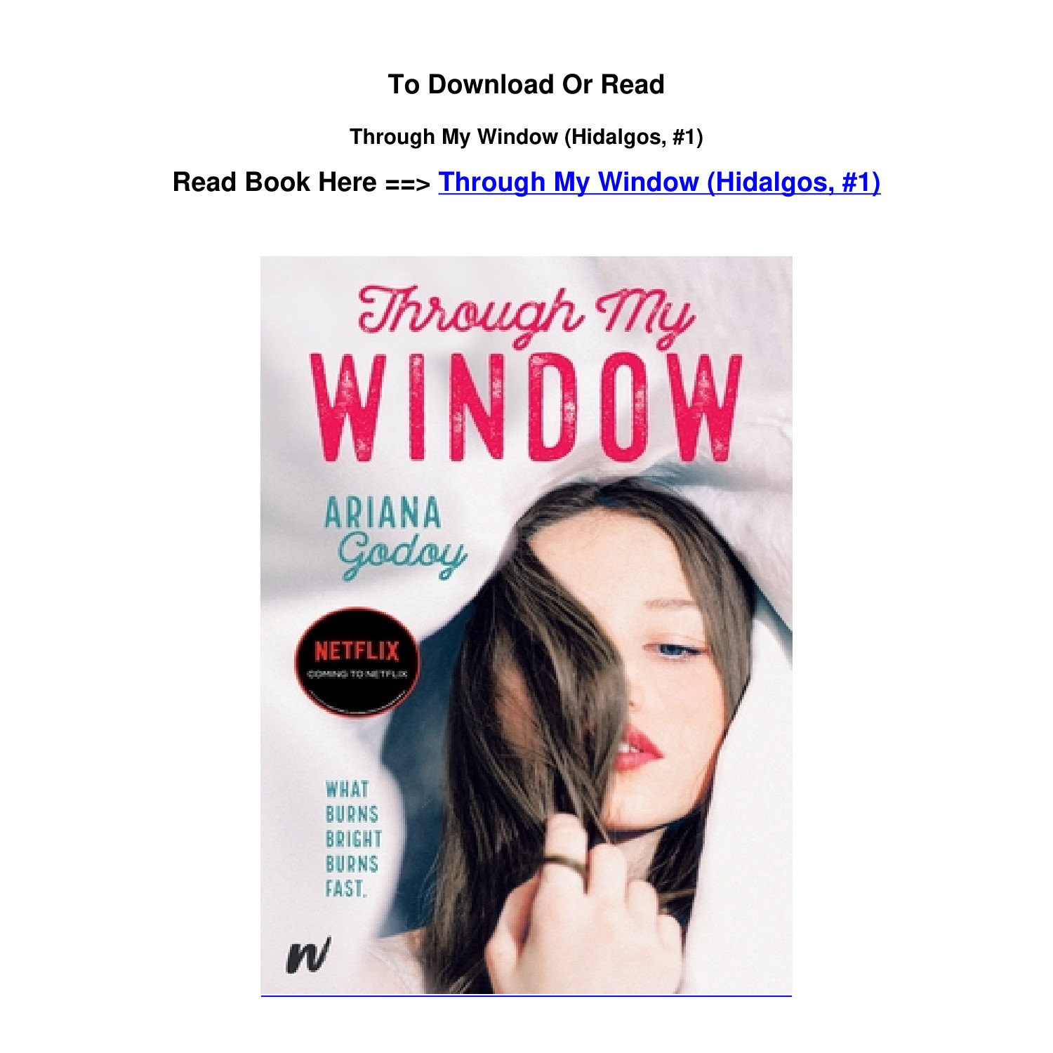 Download PDF Through My Window Hidalgos 1 BY Ariana Godoy.pdf | DocDroid