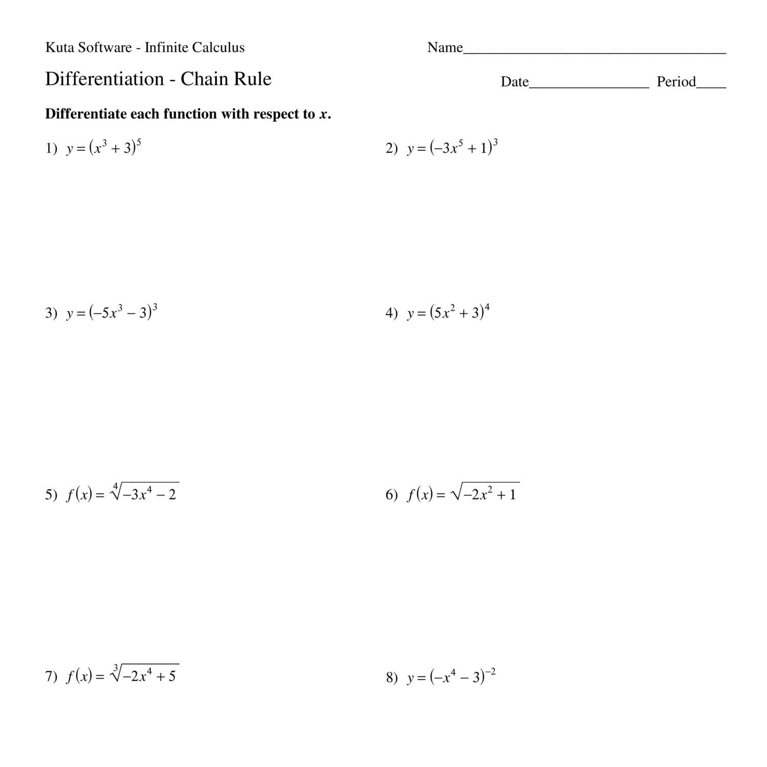 Worksheet 3 Chain Rule pdf DocDroid