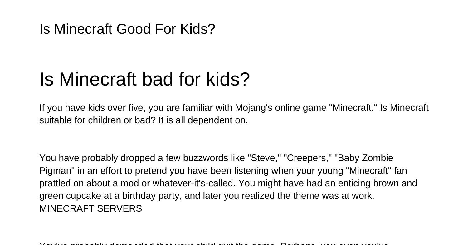 Is Minecraft Good For Kidsnpaao.pdf.pdf | DocDroid