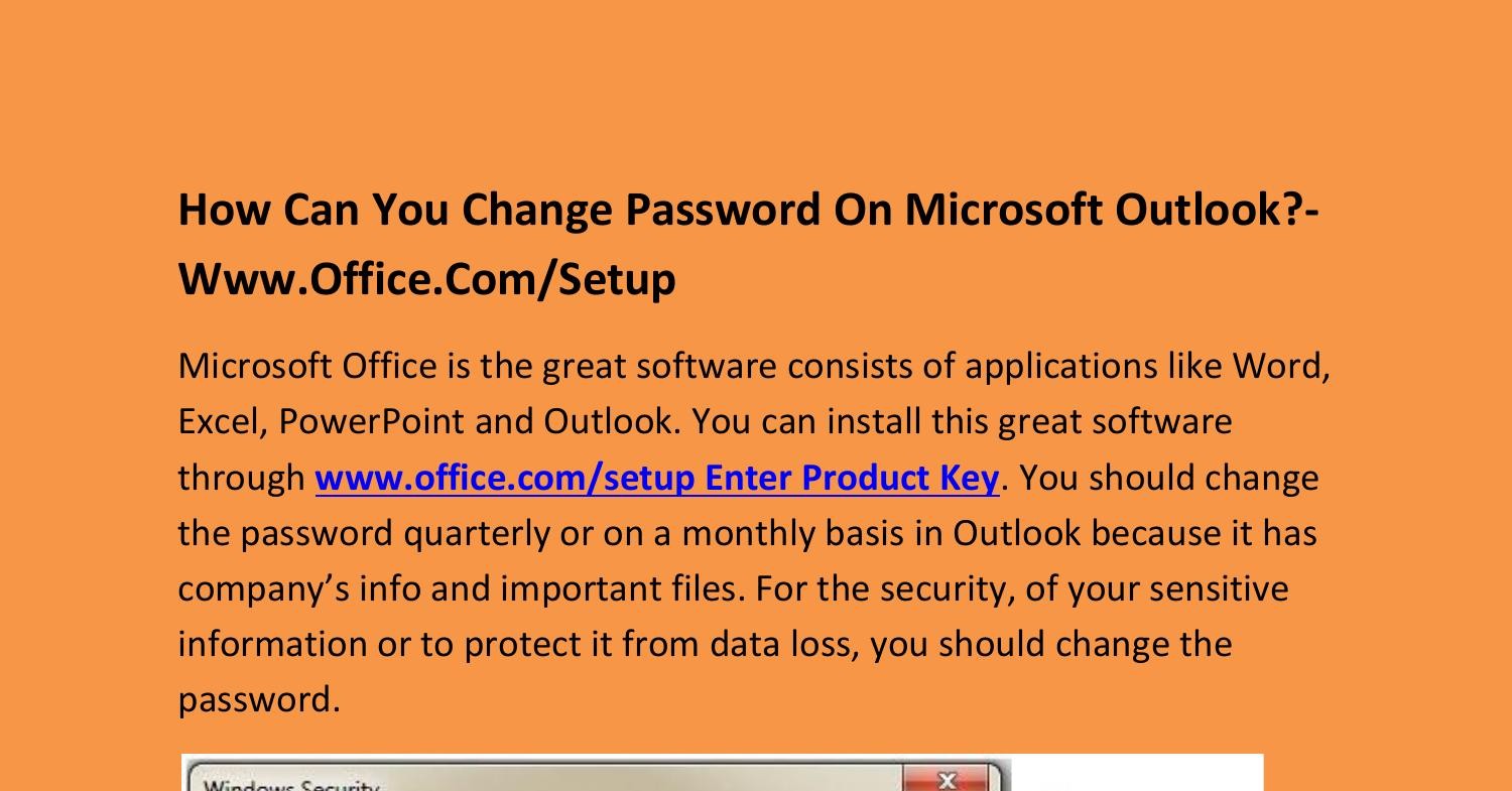 how-can-you-change-password-on-microsoft-outlook-www-office-comsetup