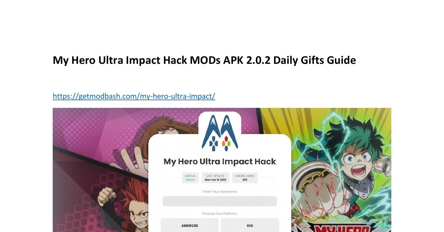 Mod Apk 2022] My Hero Academia HACK Hero Coins on Android & iOS.pdf