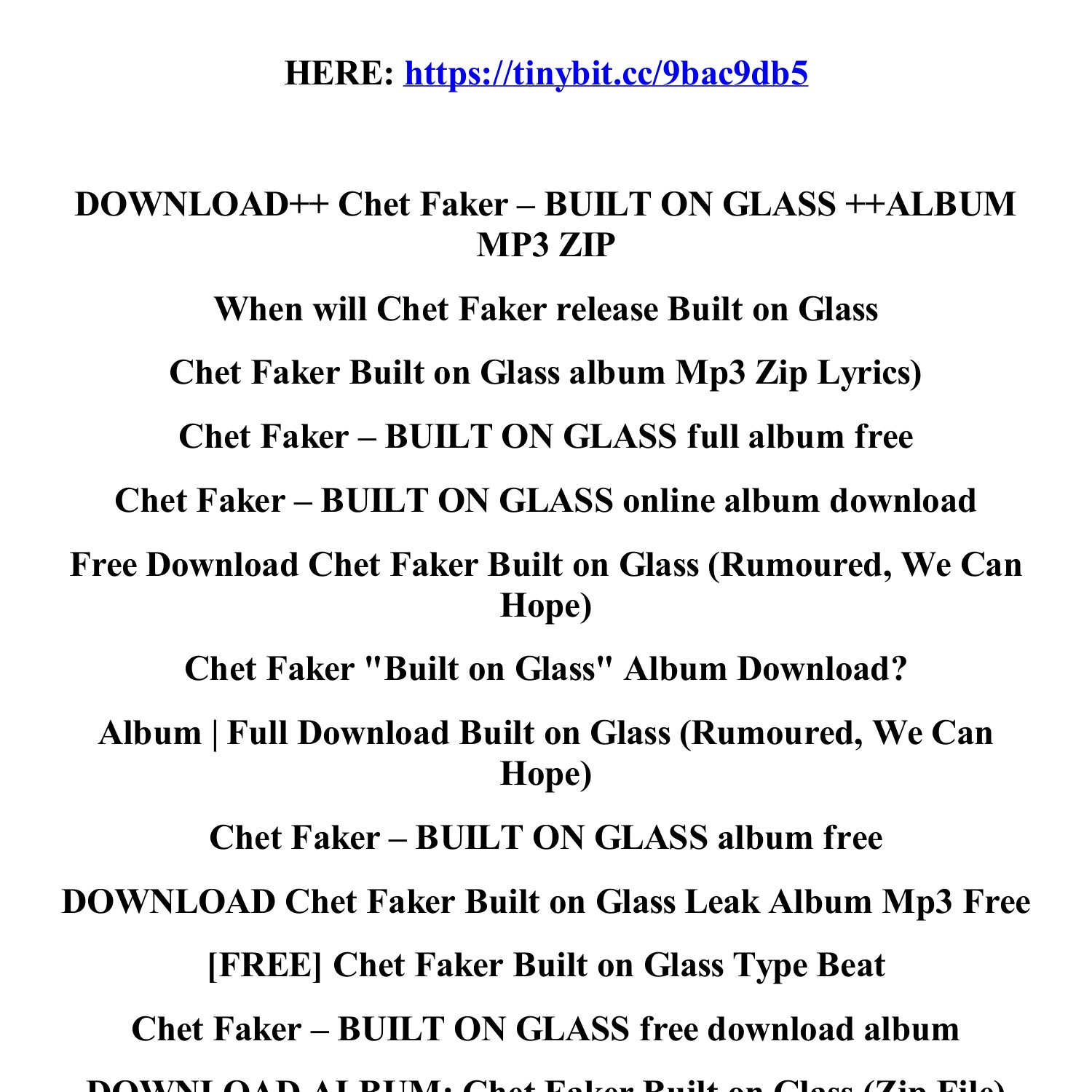 Download_chet_faker_built_on_glass_album_mp3_zip.Pdf | DocDroid