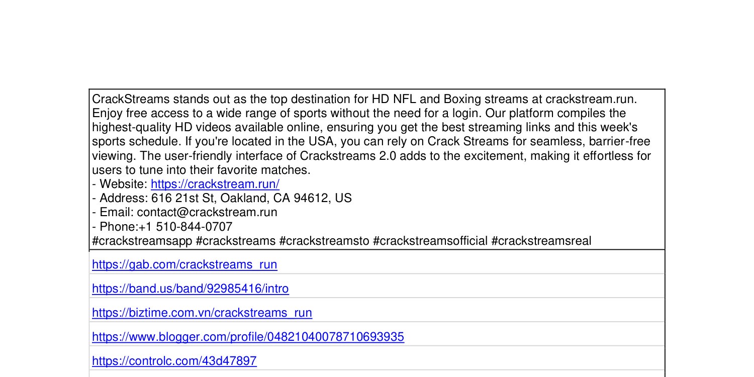 CrackStreams stands out as the top destination for HD NFL and