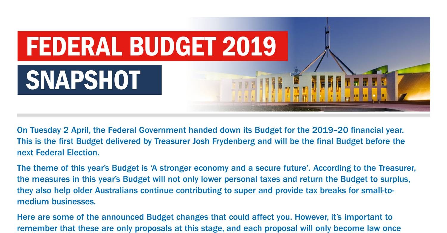 2019 us budget