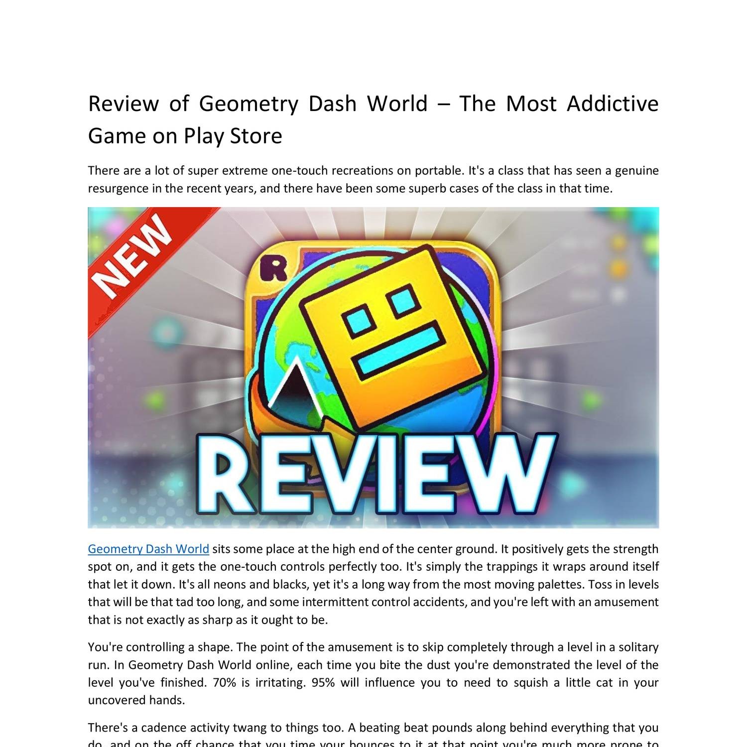 Review of Geometry Dash World – The Most Addictive Game in Play Store.pdf |  DocDroid