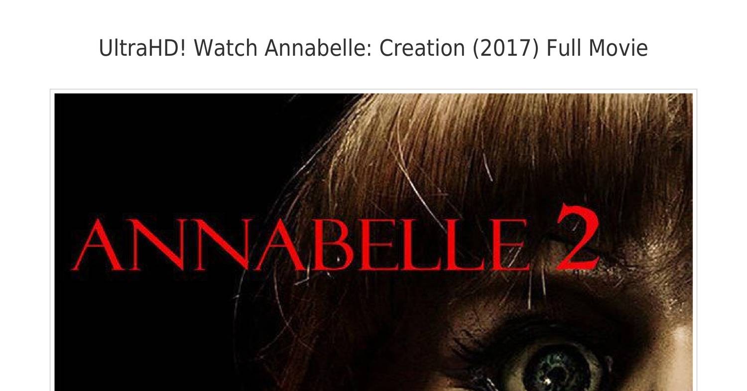 watch annabelle 2
