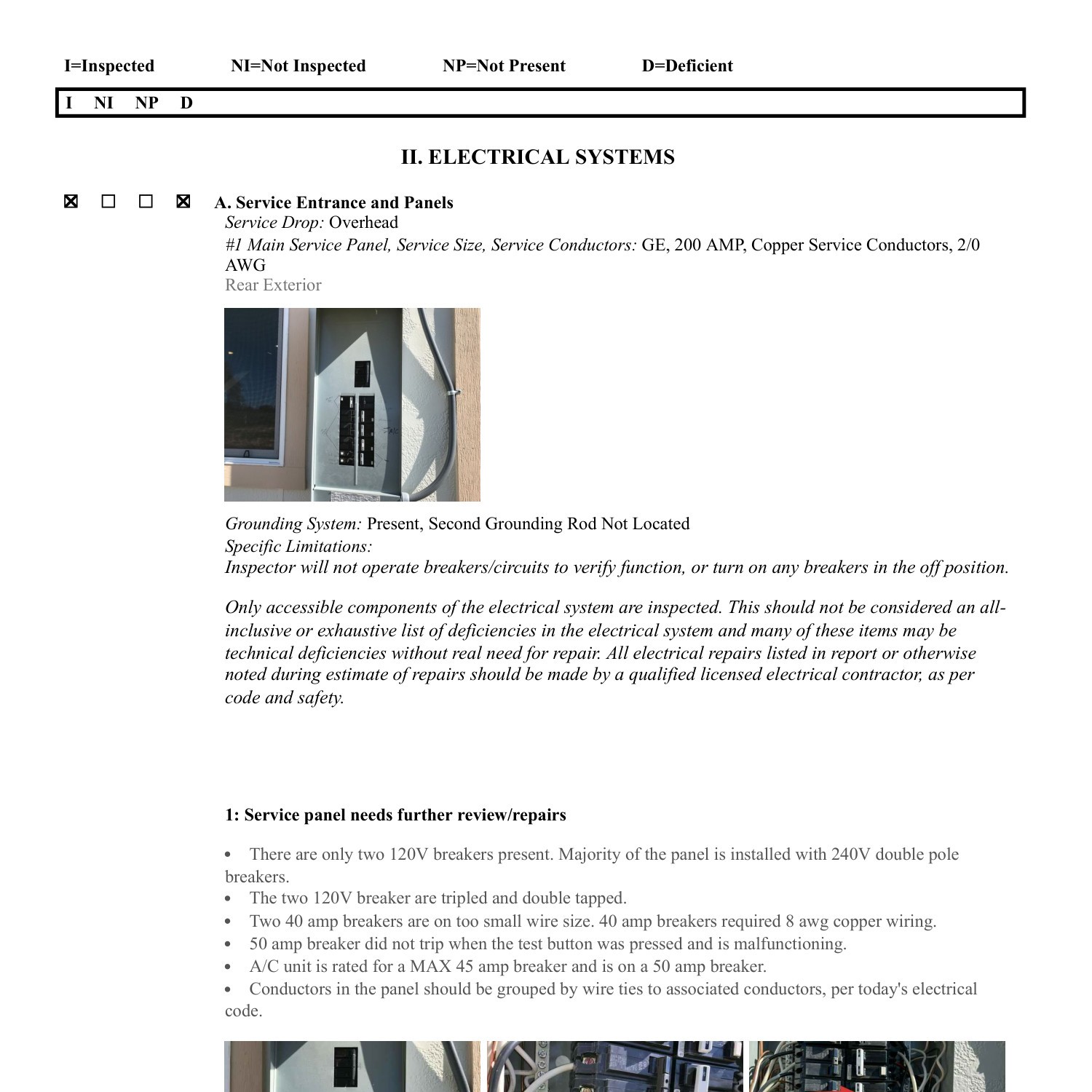 Electrical Inspection Report.pdf | DocDroid