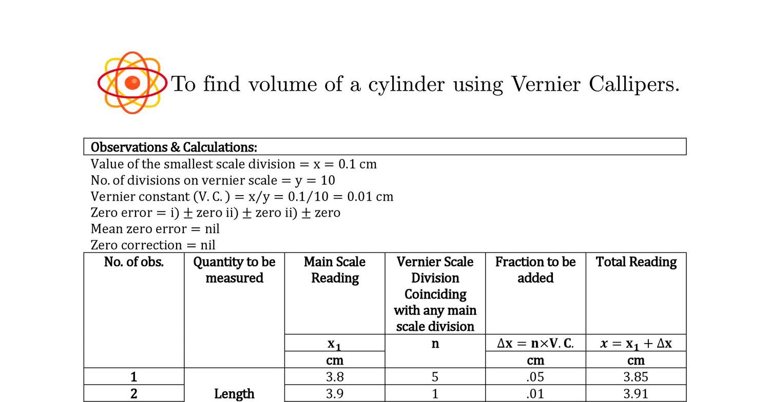 vernier caliper pdf