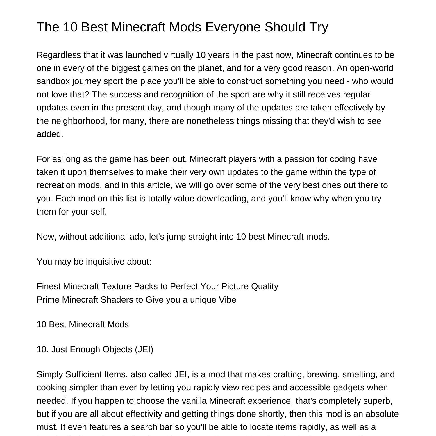 the-10-best-minecraft-mods-everyone-should-trylidyk-pdf-pdf-docdroid