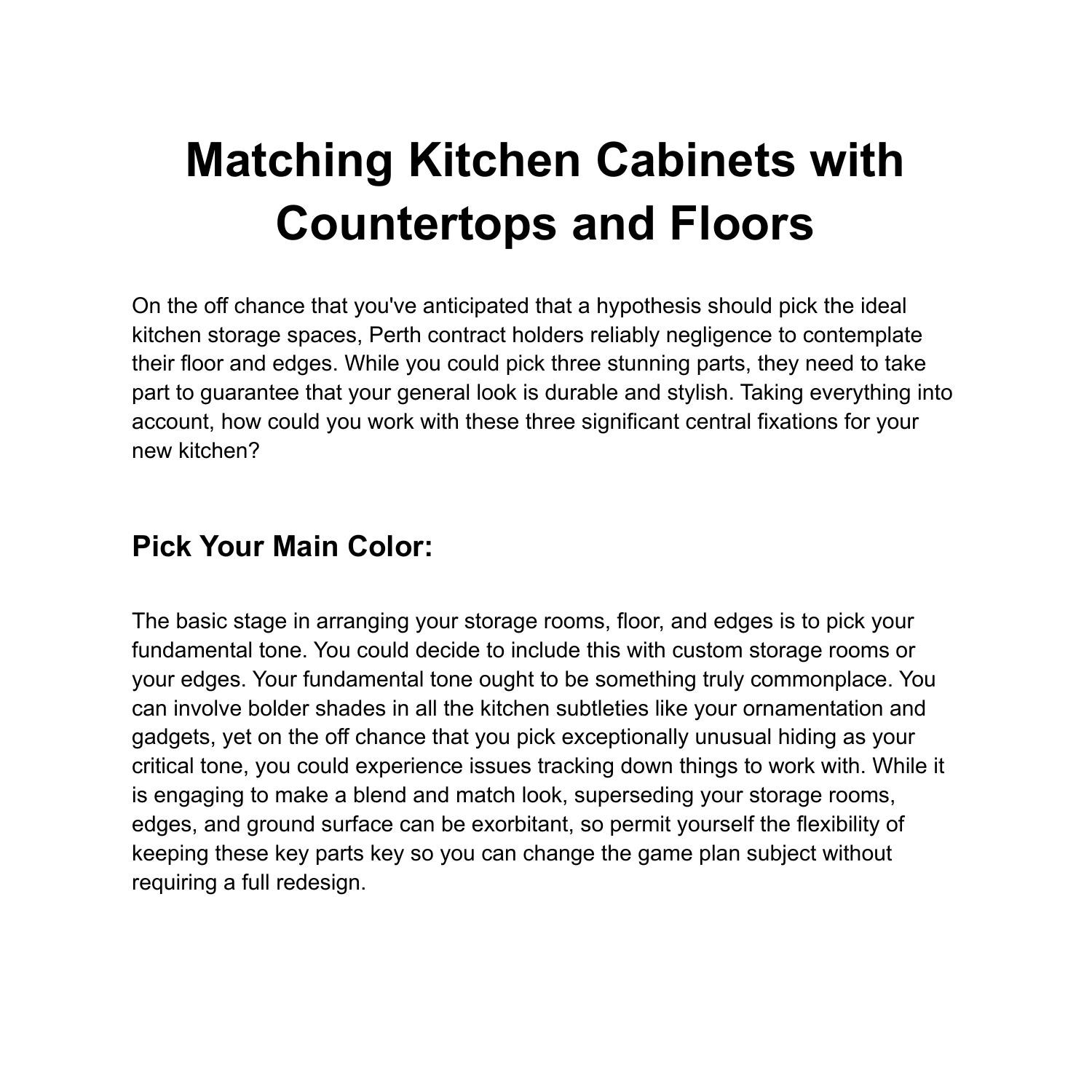 essay on kitchen cabinets