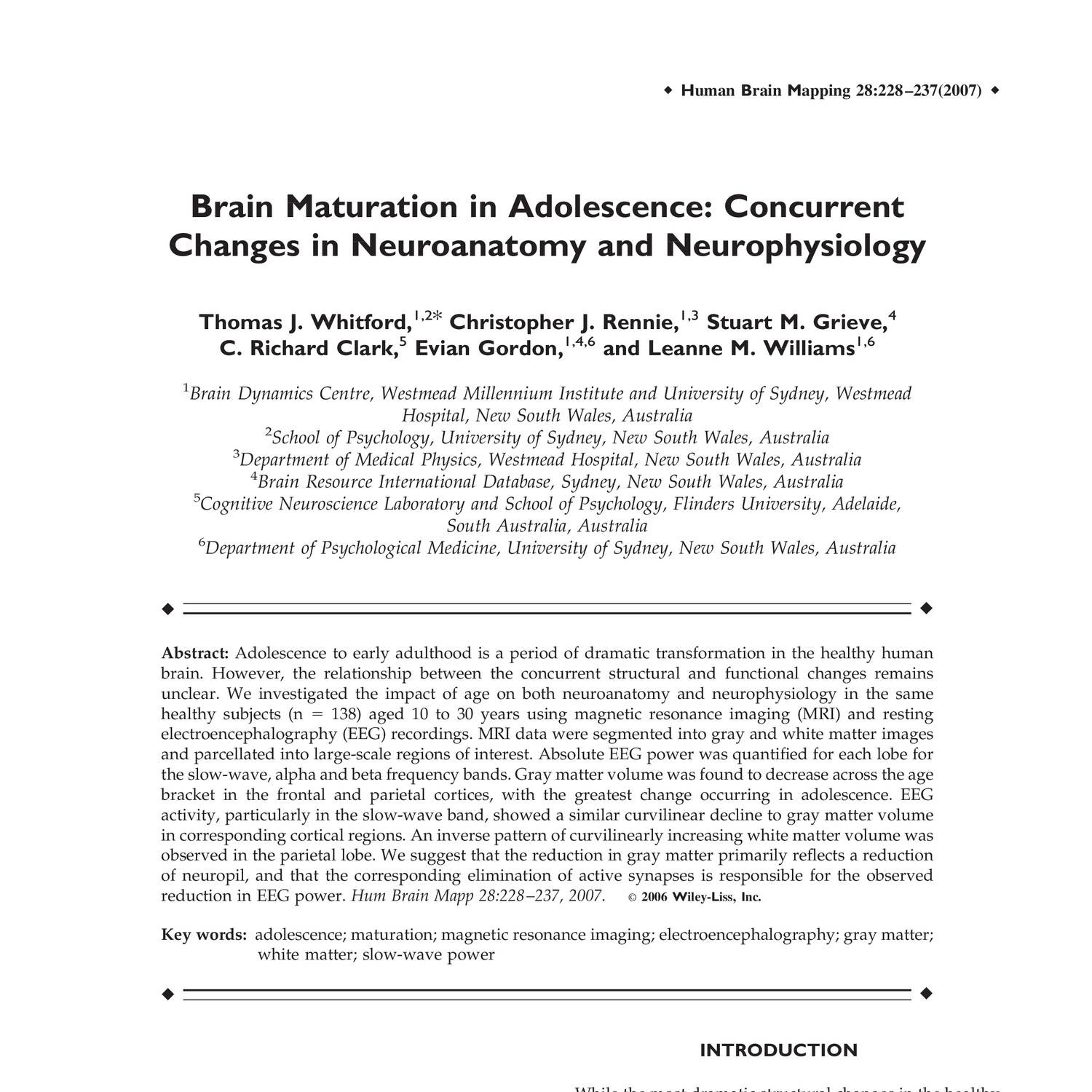 human brain mapping pdf