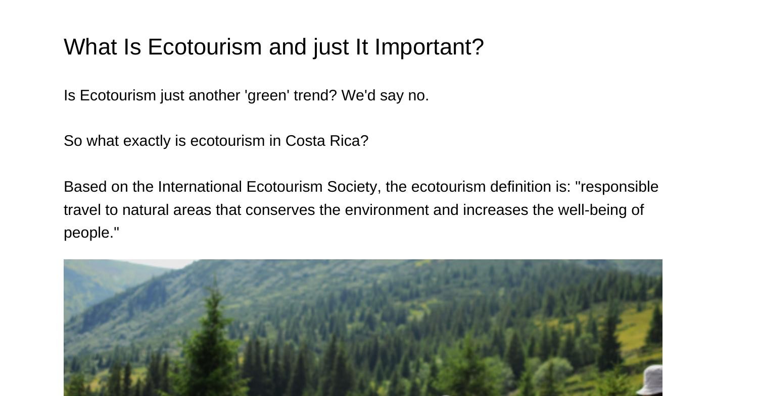 ecotourism dissertation