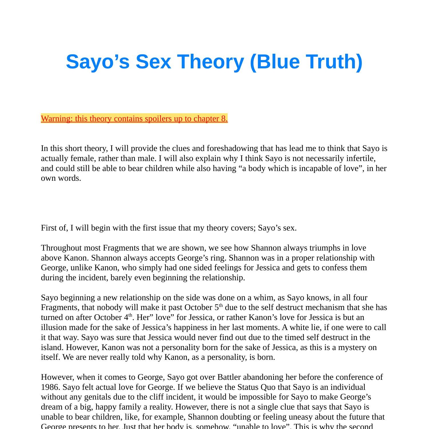 Sayos Sex Theory Draft 1pdf Docdroid 0916