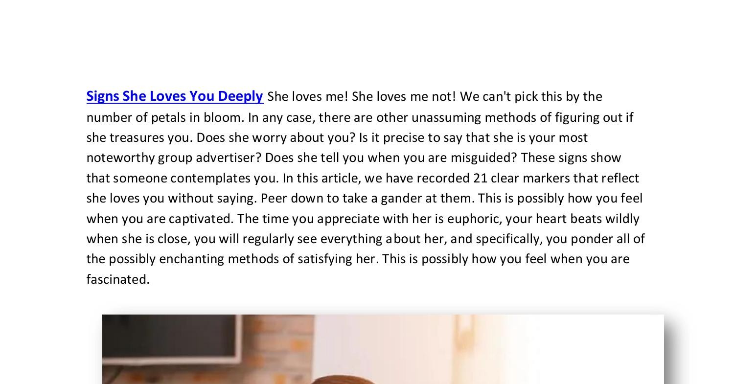 Proven Signs She Loves You Deeplypdf Docdroid 
