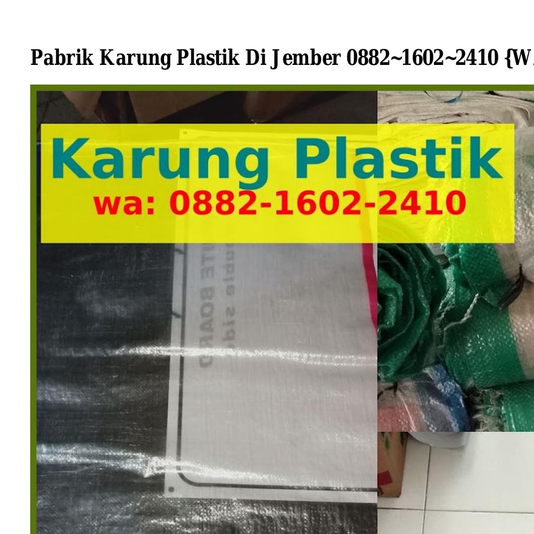 Pabrik Karung Plastik Di Jember.pdf | DocDroid