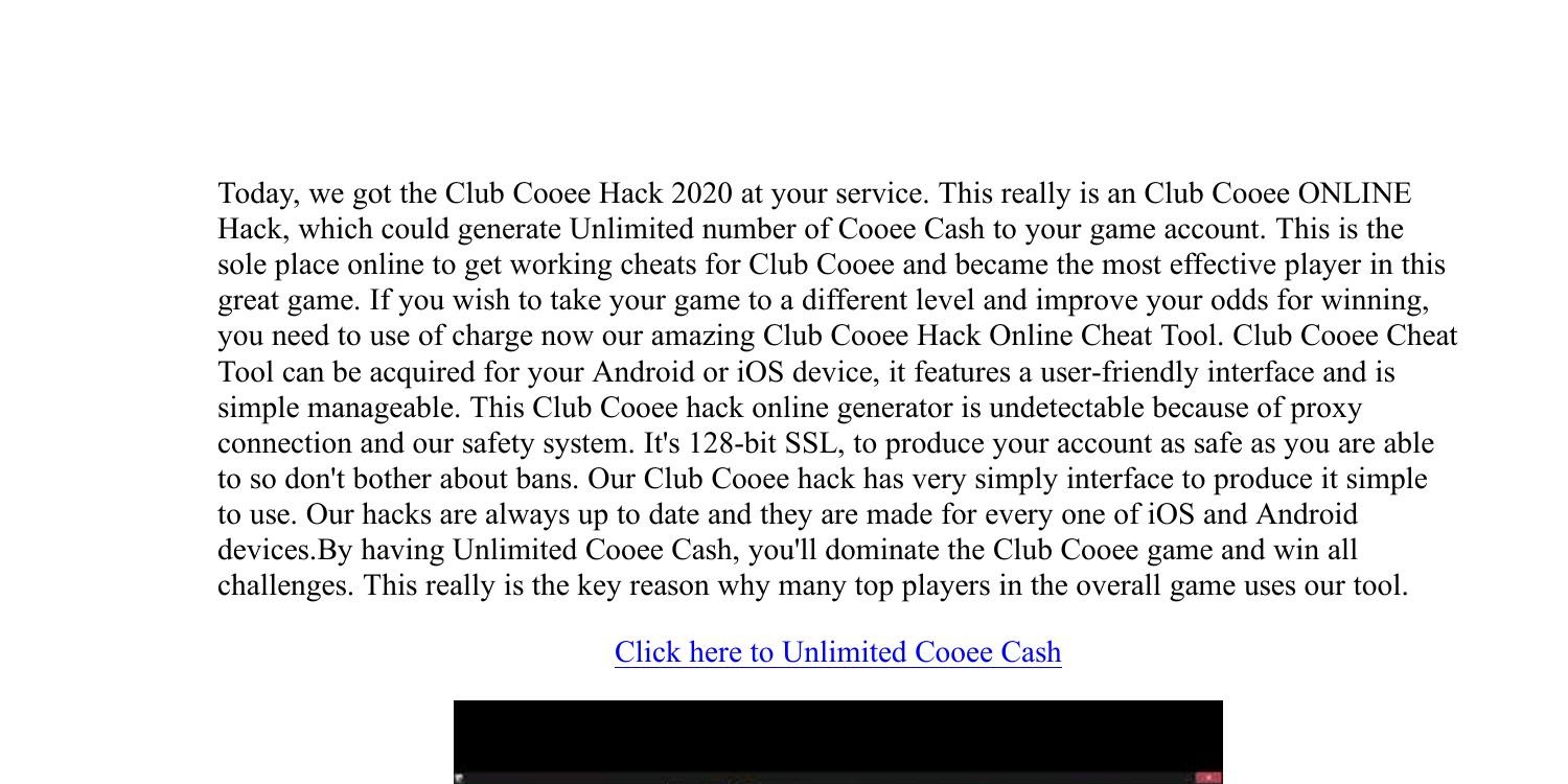 Club cooee cash generator