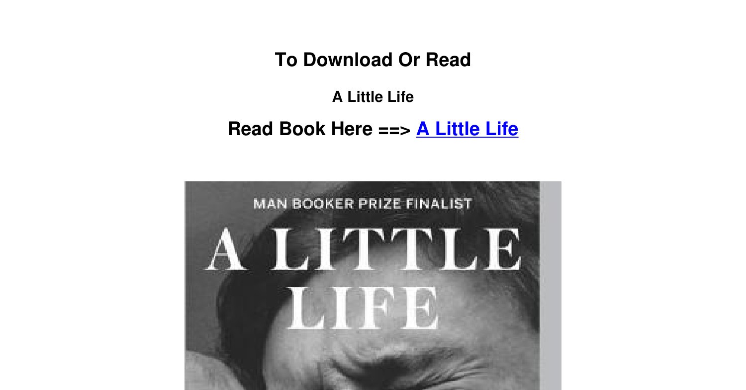 download ePub A Little Life by Hanya Yanagihara.pdf