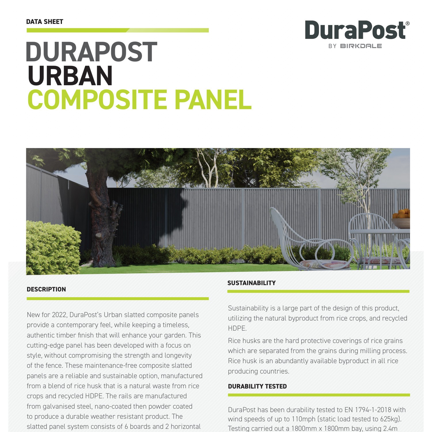 Durapost Urban Composite Specification Sheet Pdf Docdroid