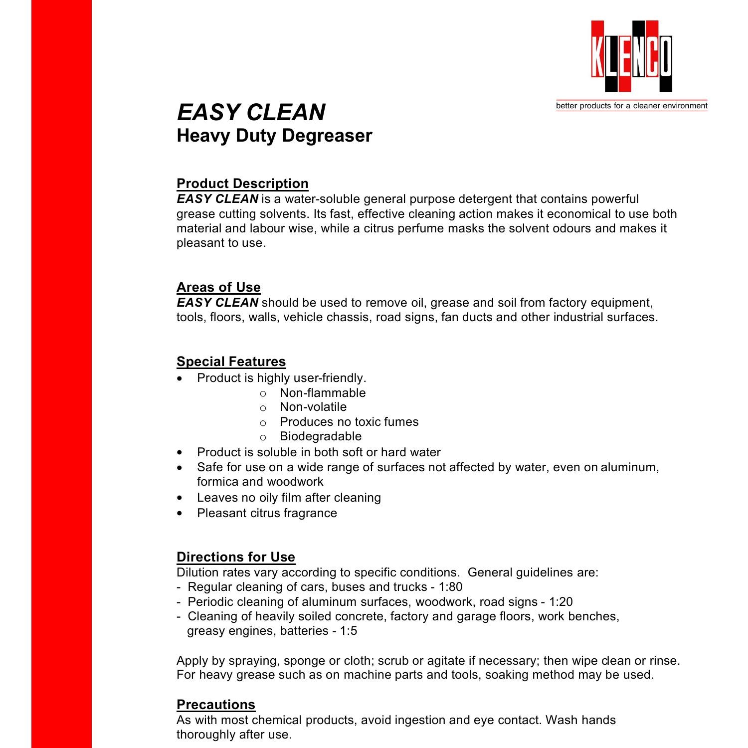 EASY CLEAN - Heavy Duty Degreaser.pdf | DocDroid