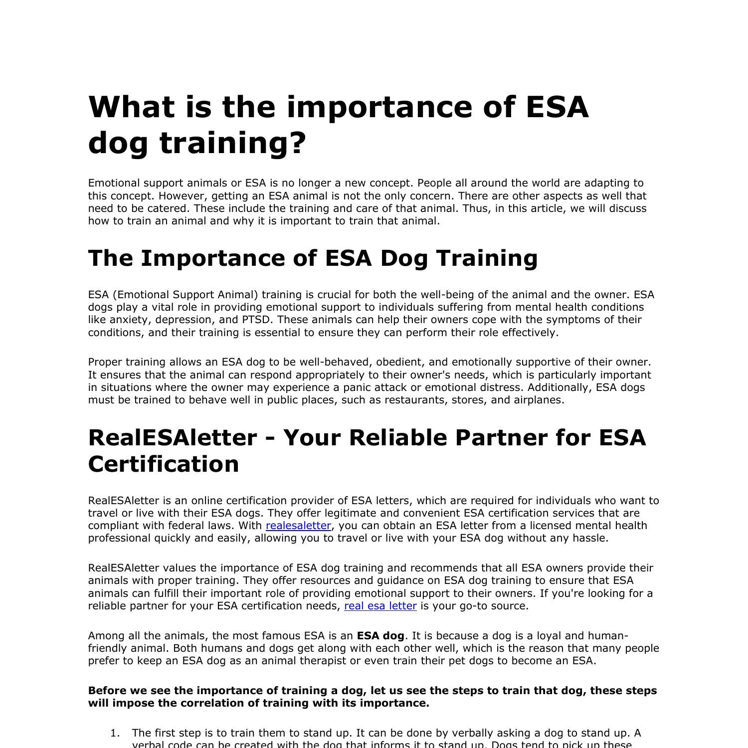 what-is-the-importance-of-esa-dog-training-pdf-docdroid